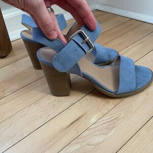 Madden Girl Blue Suede Women's Heeled Sandals